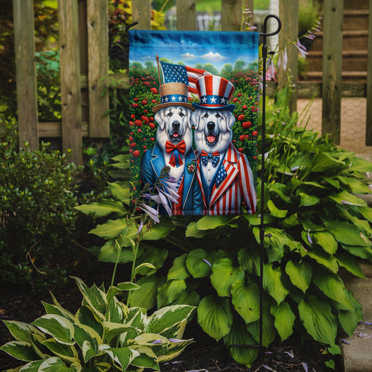 All American Great Pyrenees Garden Flag – Dogs with American Flag Background by Caroline’s Treasures