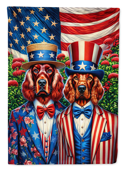 All American Irish Setter Garden Flag –  Dogs with American Flag Background by Caroline’s Treasures