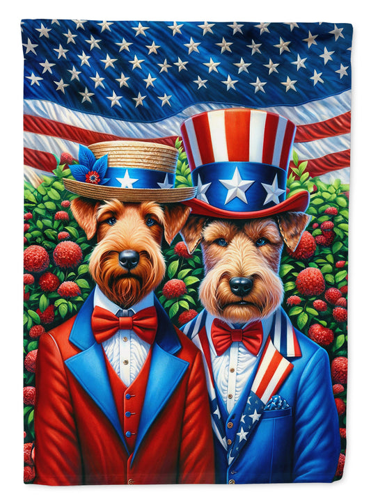 All American Irish Terrier Garden Flag –  Dogs with American Flag Background by Caroline’s Treasures