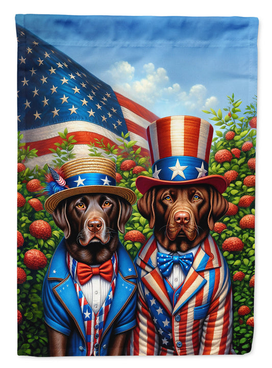 All American Labrador Retriever Garden Flag –  Dogs with American Flag Background by Caroline’s Treasures