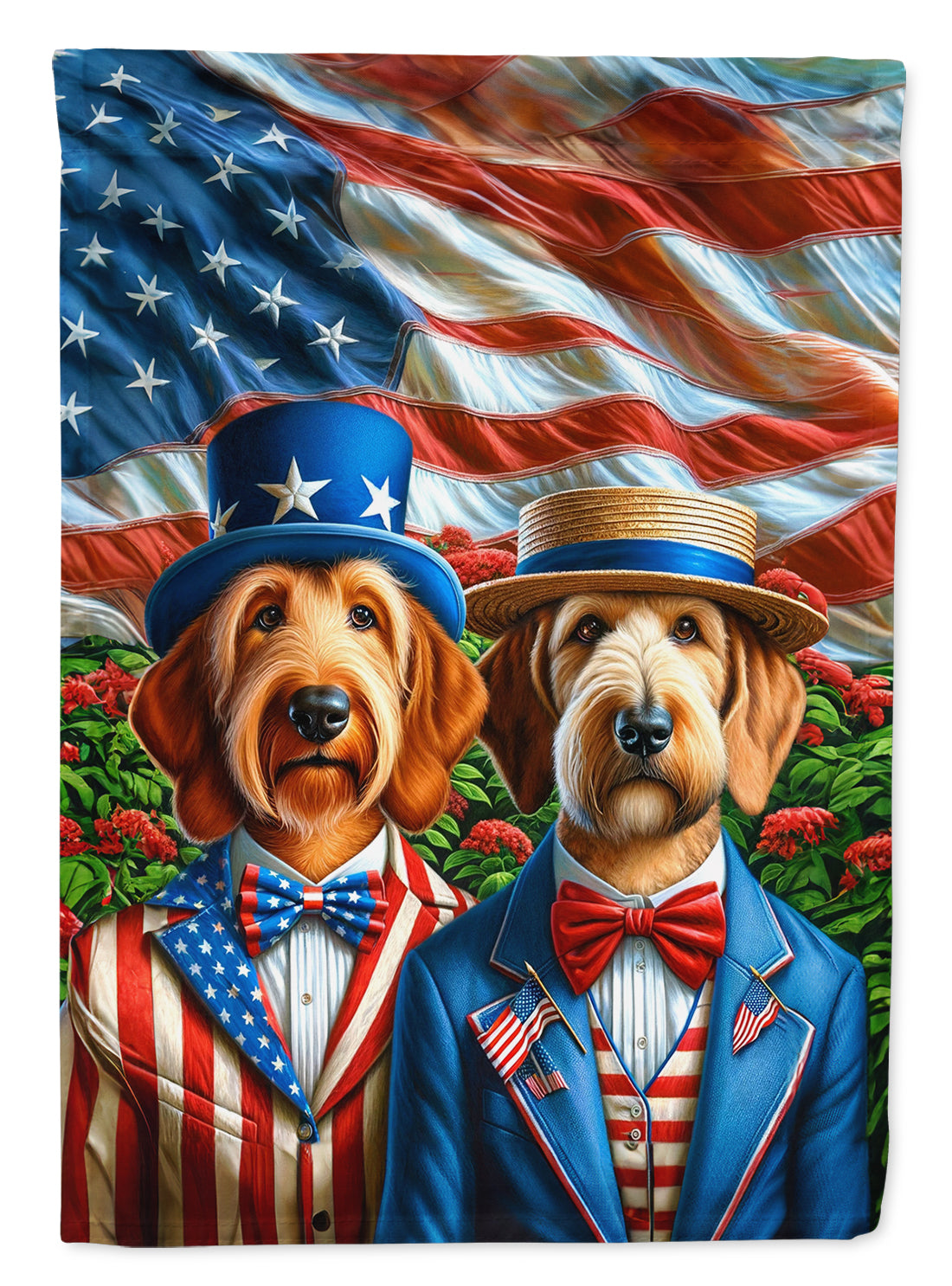 All American Otterhound Garden Flag –  Dogs with American Flag Background by Caroline’s Treasures