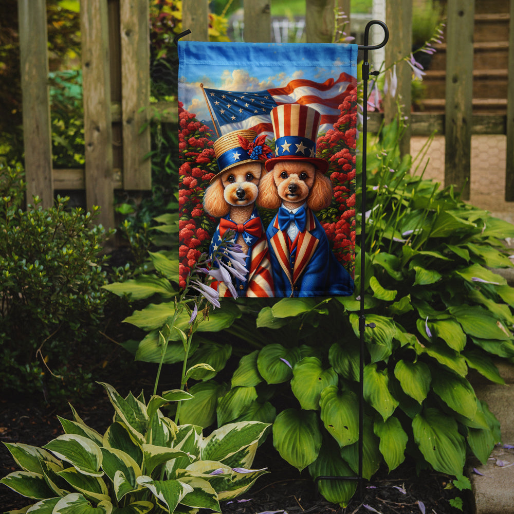 All American Poodle Garden Flag –  Dogs with American Flag Background by Caroline’s Treasures