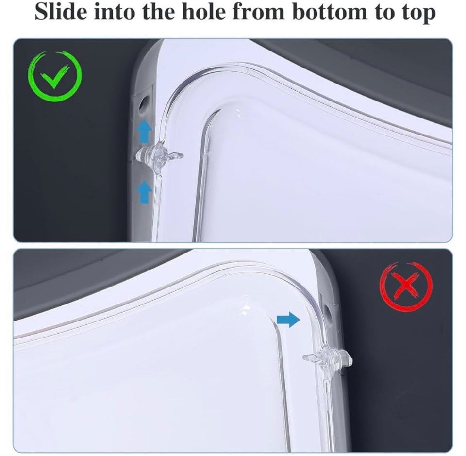 Bolux Foldable Cat Litter Box with Lid, Extra Large, Drawer Type Cat Litter Pan Easy to Scoop & Low Tracking (Dark Grey, 20" L x 16" W x 15" H)