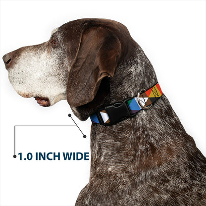 Dog Collar Plastic Clip Triangle Geometric Multi Color 🐕
