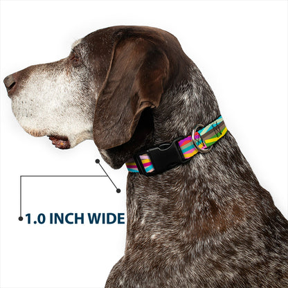 Dog Collar Plastic Clip Geometric10 Multi Color USA 🐕