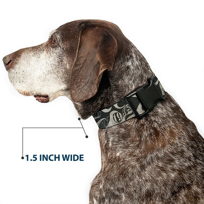 Dog Collar Plastic Clip Flames Olive Tan USA Made 🐕