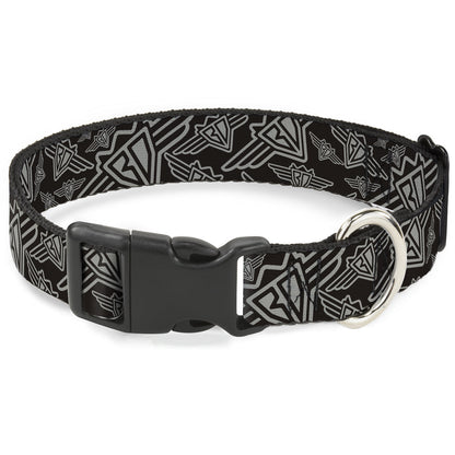 Dog Collar Plastic Clip BD Logo Black Gray USA Made 🐕