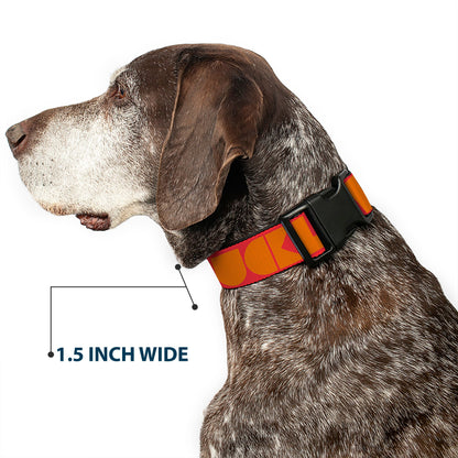 Dog Collar Plastic Clip Red Orange Shapes USA Made 🐕
