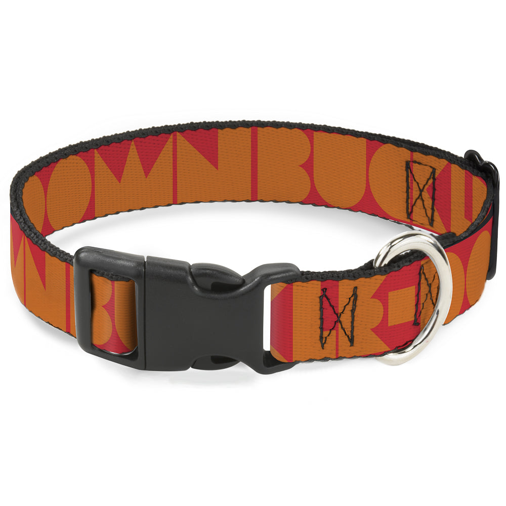Plastic Clip Collar - BUCKLE - DOWN Shapes Red/Orange - Premium Dog Collars - Buckle - Down