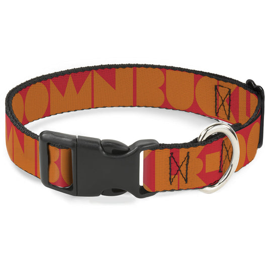 Dog Collar Plastic Clip Red Orange Shapes USA Made 🐕