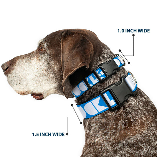 Plastic Clip Collar - BUCKLE - DOWN Shapes Turquoise/White - Plastic Clip Collars - Buckle - Down