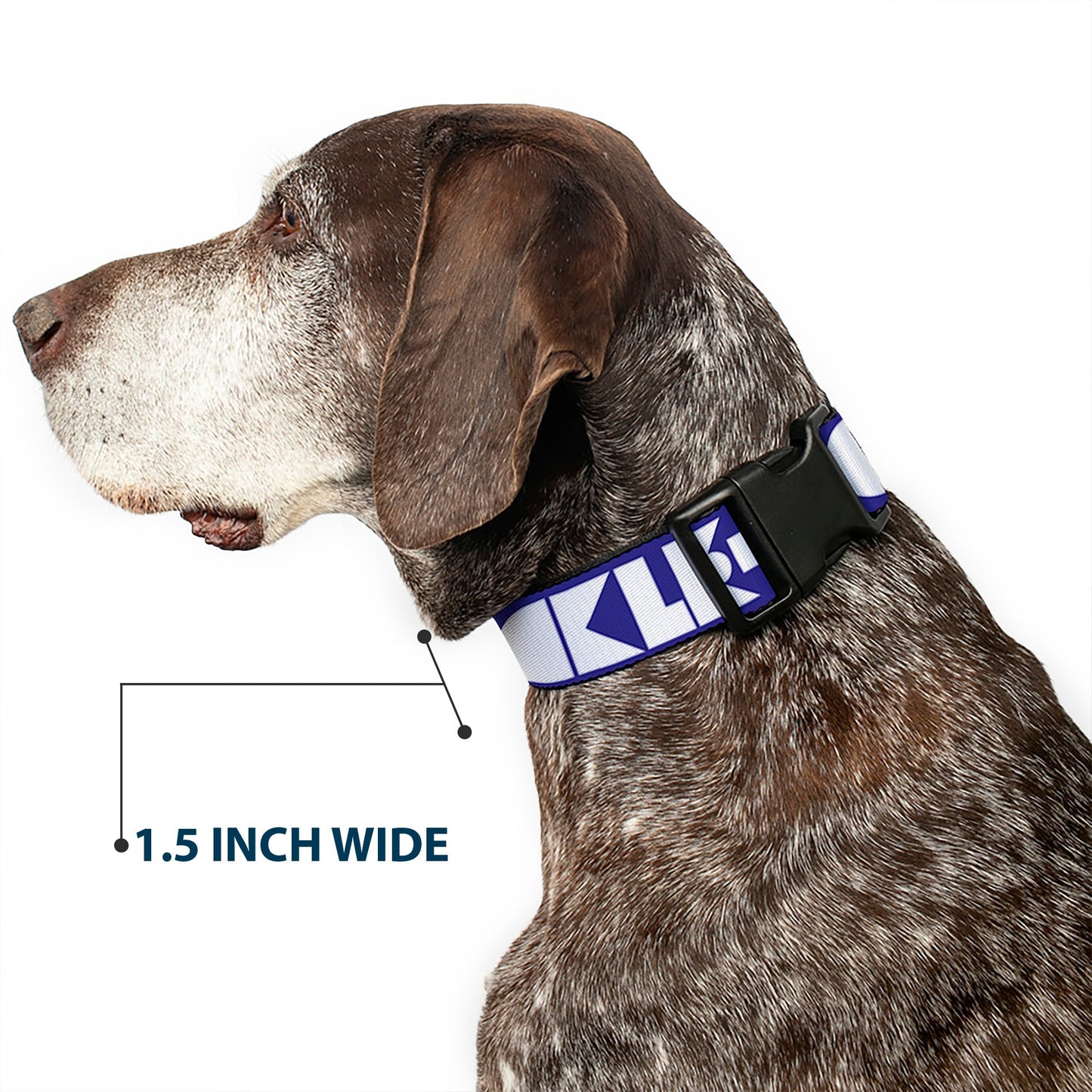 Plastic Clip Collar - BUCKLE - DOWN Shapes Blue/White - Plastic Clip Collars - Buckle - Down