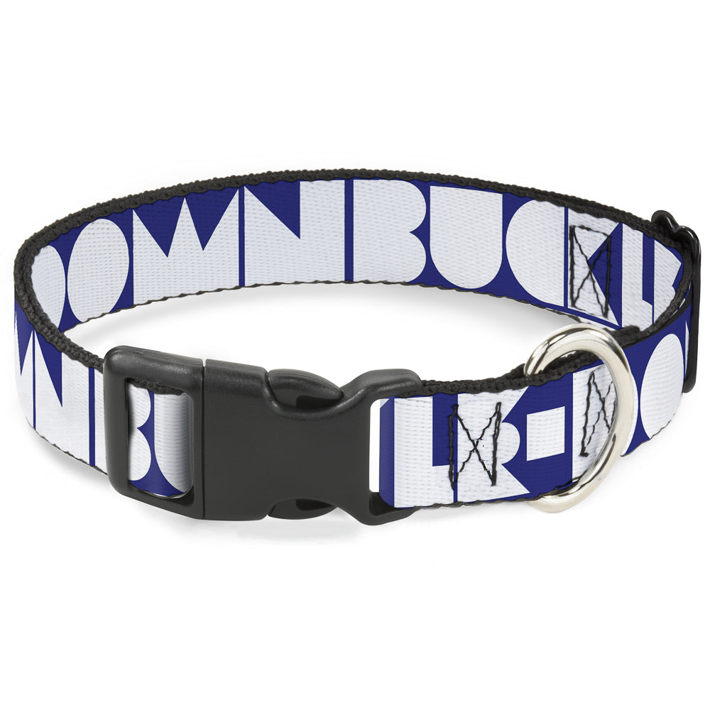 Plastic Clip Collar - BUCKLE - DOWN Shapes Blue/White - Plastic Clip Collars - Buckle - Down
