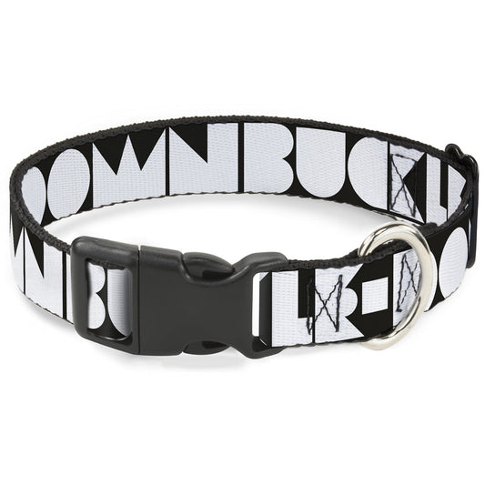 Dog Collar Plastic Clip Black White Shapes USA Made 🐕