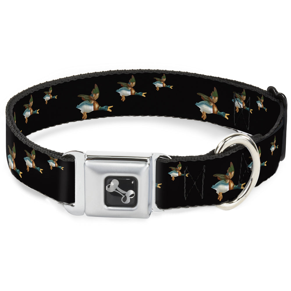 Dog Bone Seatbelt Buckle Collar - Flying Mallards Black - Seatbelt Buckle Collars - Buckle - Down