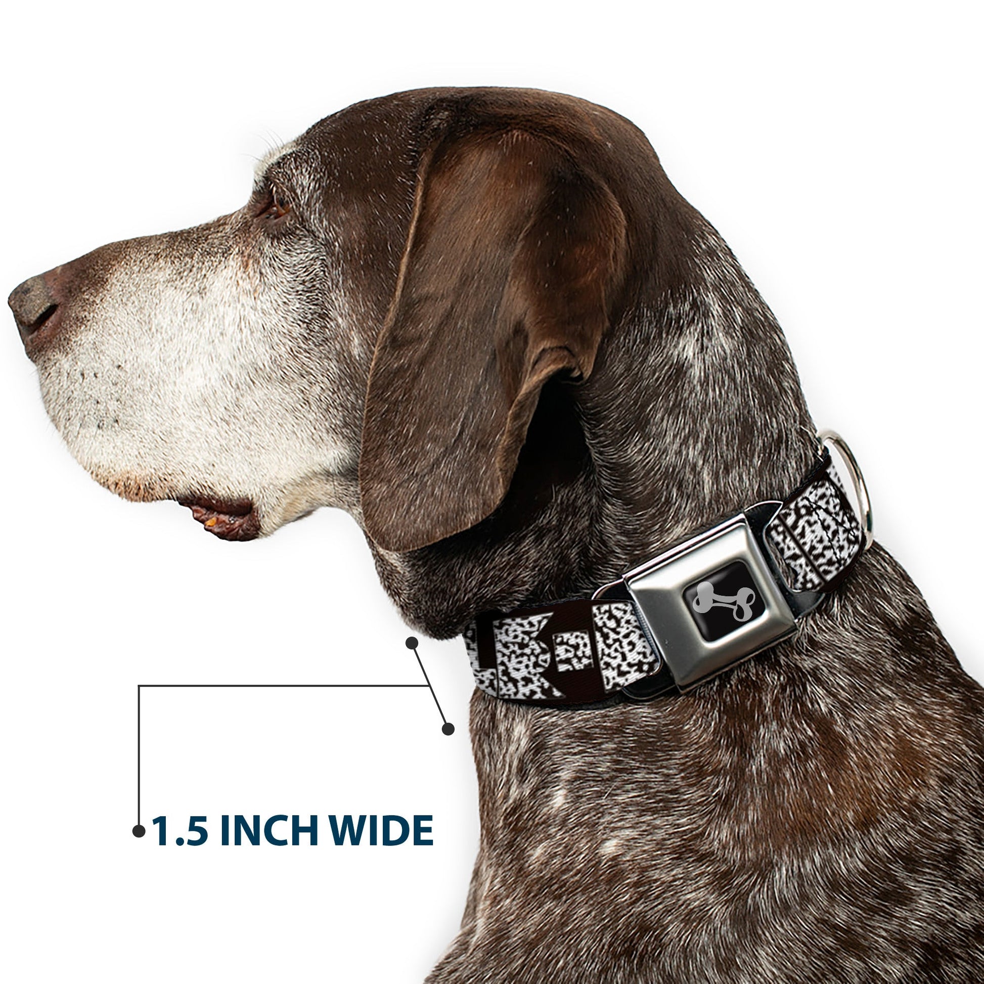 Dog Bone Seatbelt Buckle Collar - BUCKLE - DOWN Shapes Black/Camo White/Black - Premium Dog Collars - Buckle - Down