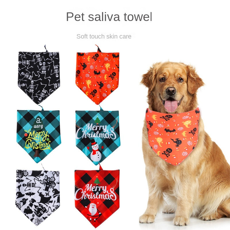 Pet Bandana for Dogs and Cats - Thanksgiving, Christmas,