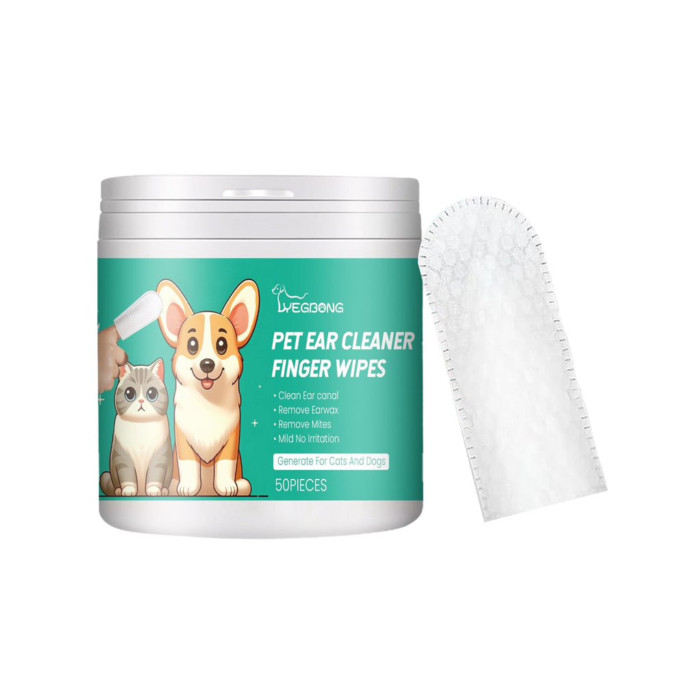 Pet Ear Cleaner Finger Wipes, Gently Clean Pet Ear Mites Ear
