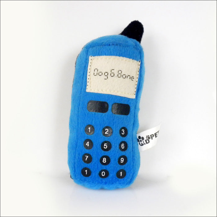 Blue Super Soft Phone Dog Sound Toy Training Interactive Toy Biting and Tearing Toy Cat Teasing Toy