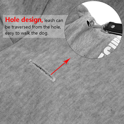 Security Printed Dog Hoodie for Warmth and Winter Pet Comfo