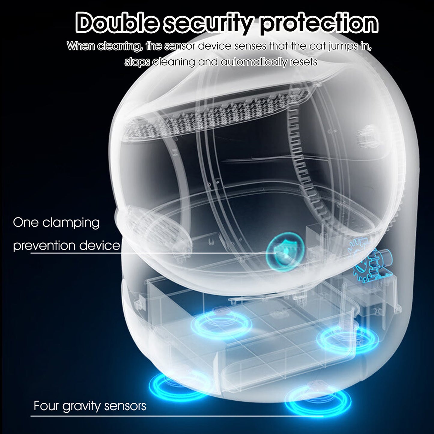 Intelligent cat litter box, automatically eliminates odors, application control, supports multiple cats with 5G and 2.4G WiFi at Purrfect Pet Kingdom