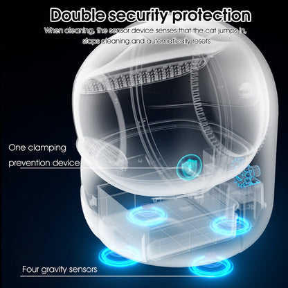 Intelligent cat litter box, automatically eliminates odors, application control, supports multiple cats with 5G and 2.4G WiFi at Purrfect Pet Kingdom