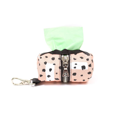 Eco-Denim Dog Poop Bag Dispenser with Gold Hardware Premium