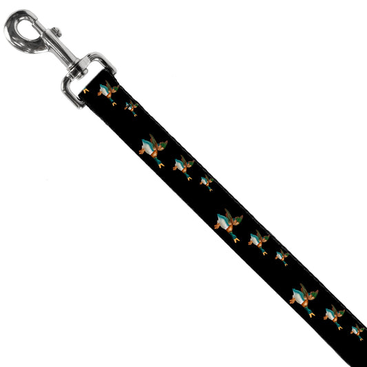 Dog Leash - Flying Mallards Black - Dog Leashes - Buckle - Down