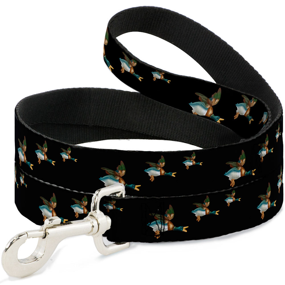 Dog Leash - Flying Mallards Black - Dog Leashes - Buckle - Down