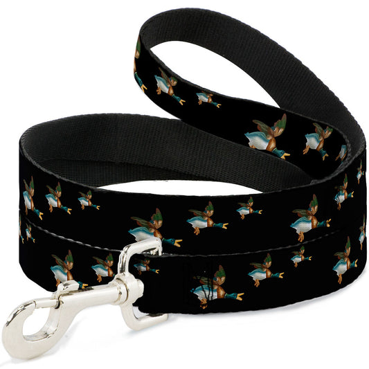 Dog Leash - Flying Mallards Black - Dog Leashes - Buckle - Down