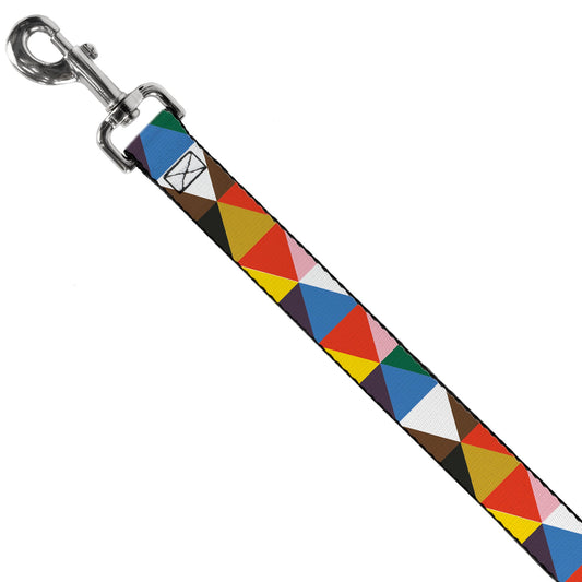 Dog Leash - Geometric Triangle Blocks Multi Color - Dog Leashes - Buckle - Down