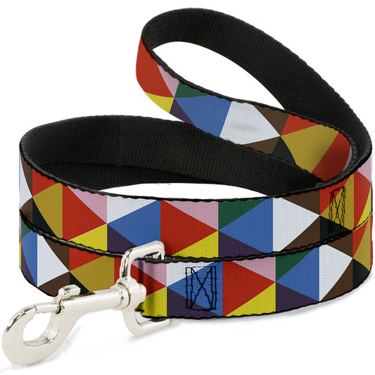 Dog Leash - Geometric Triangle Blocks Multi Color - Dog Leashes - Buckle - Down