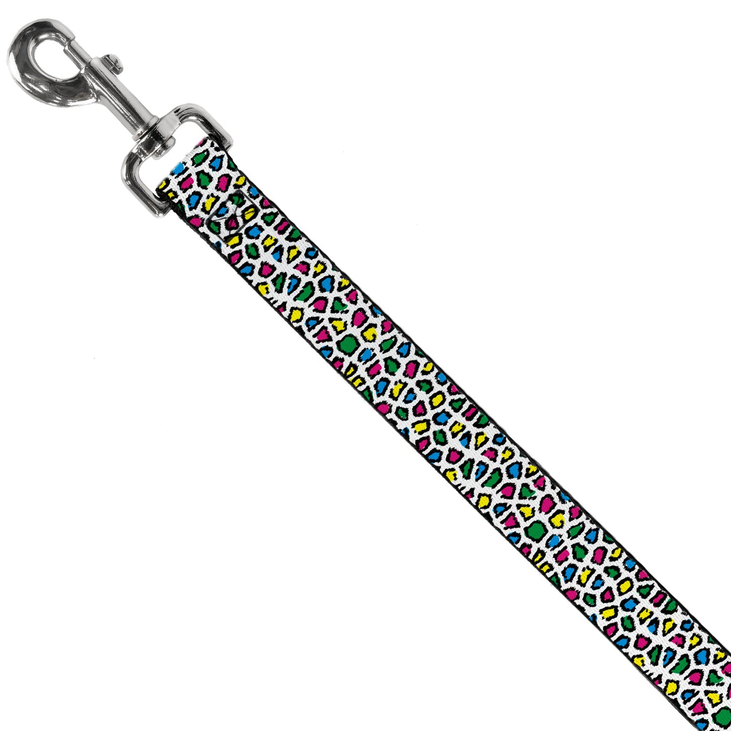 Dog Leash - Leopard White/Multi Color - Dog Leashes - Buckle - Down