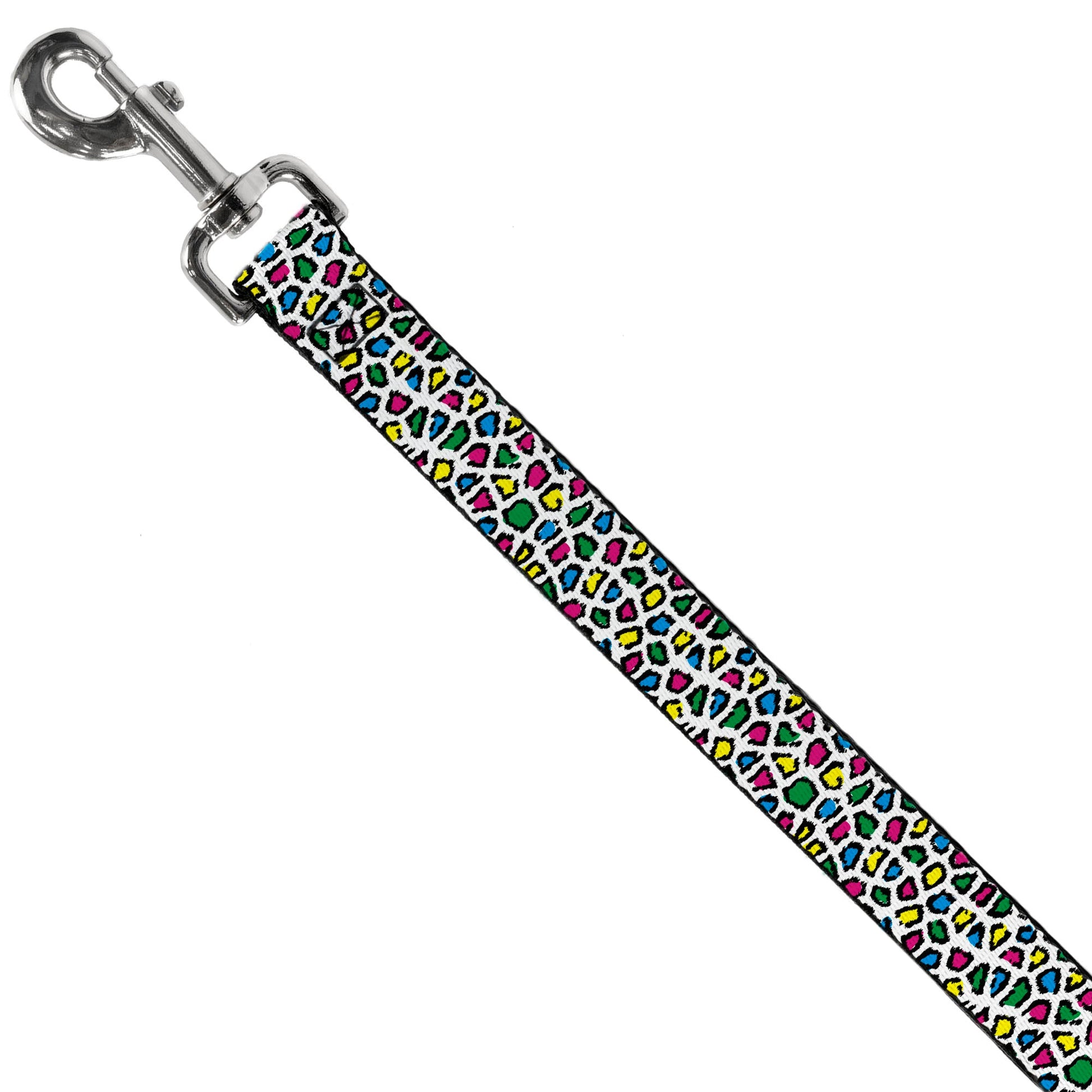 Dog Leash - Leopard White/Multi Color - Dog Leashes - Buckle - Down