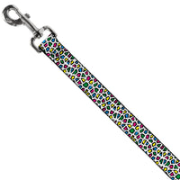 Dog Leash - Leopard White/Multi Color