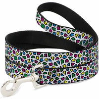 Dog Leash - Leopard White/Multi Color