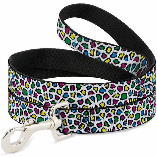 Dog Leash - Leopard White/Multi Color - Dog Leashes - Buckle - Down