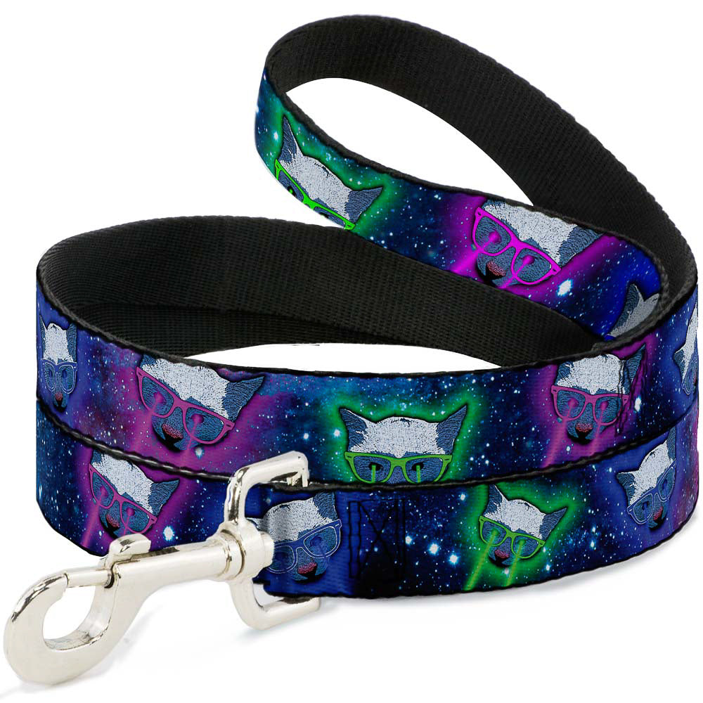 Dog Leash - Laser Eye Cats in Space - Dog Leashes - Buckle - Down