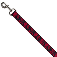 Dog Leash - Peace Dots Black/Fuchsia