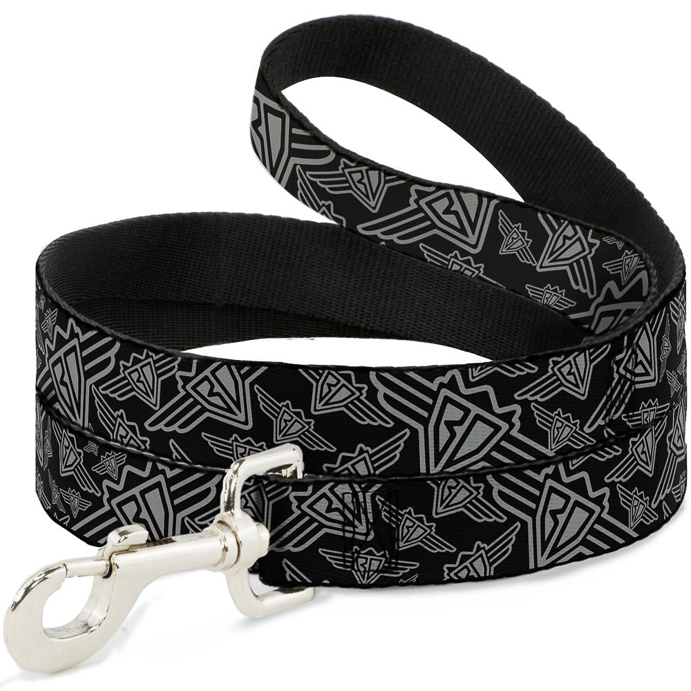 Dog Leash - BD Logo Scattered Black/Gray - Dog Leashes - Buckle - Down