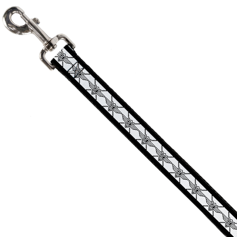 Dog Leash - BD Monogram2 White/Black - Dog Leashes - Buckle - Down