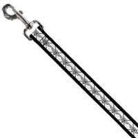 Dog Leash - BD Monogram2 White/Black