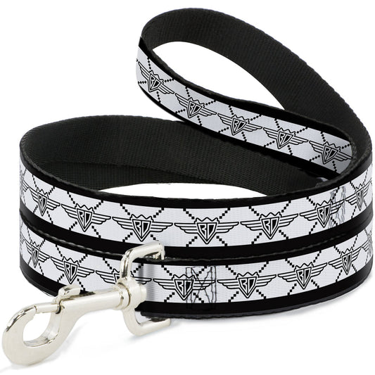 Dog Leash - BD Monogram2 White/Black - Dog Leashes - Buckle - Down