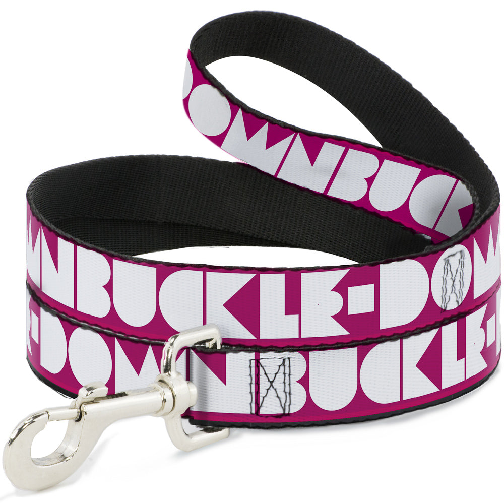 Dog Leash - BUCKLE - DOWN Shapes Hot Pink/White - Dog Leashes - Buckle - Down