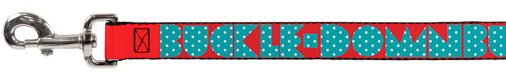Dog Leash - BUCKLE - DOWN Shapes Red/Dot Turquoise/White - Dog Leashes - Buckle - Down
