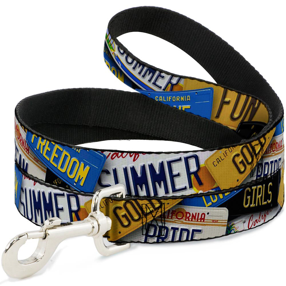 Dog Leash - Cali License Plates Stacked - Dog Leashes - Buckle - Down