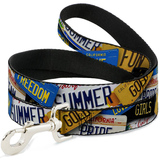 Dog Leash - Cali License Plates Stacked - Dog Leashes - Buckle - Down