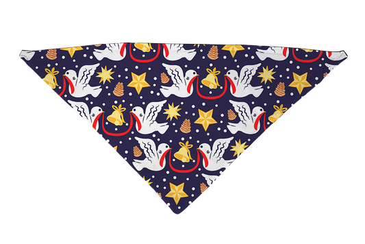 Christmas Doves Dog Bandana