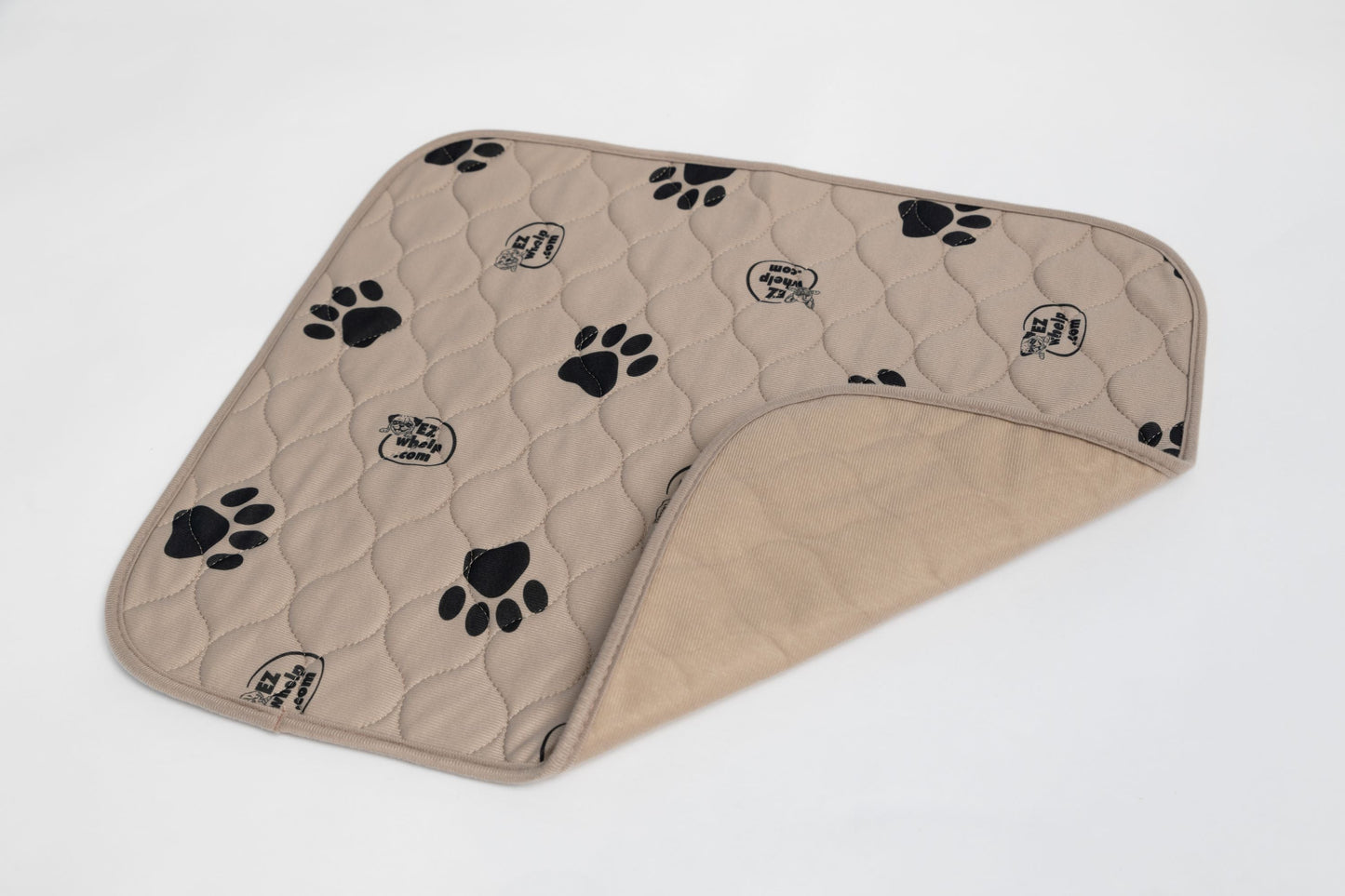 Light Brown Paw Print Pad/Mat, 2 - Pack - Pet Feeding Mats - EZwhelp