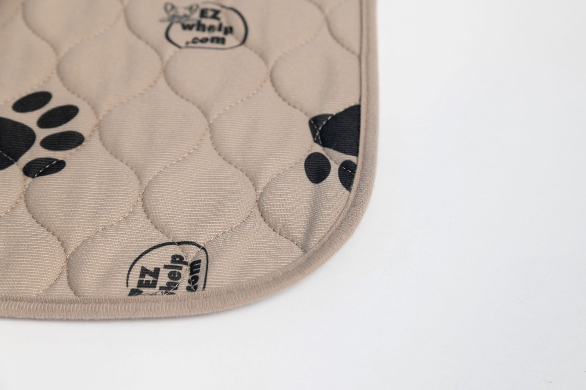 Light Brown Paw Print Pad/Mat, 2 - Pack - Pet Feeding Mats - EZwhelp